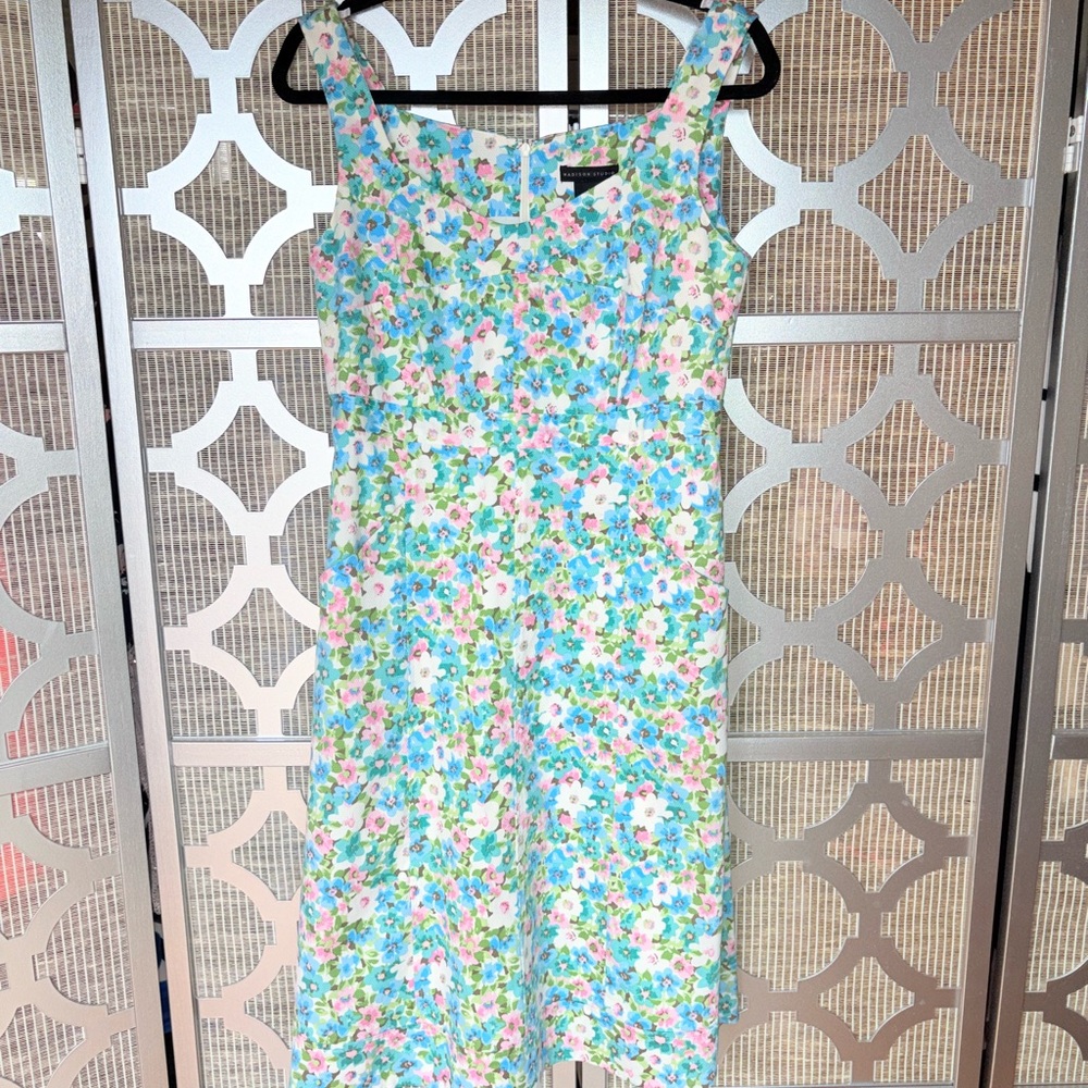 Madison Studio Blue and Green Midi Dress